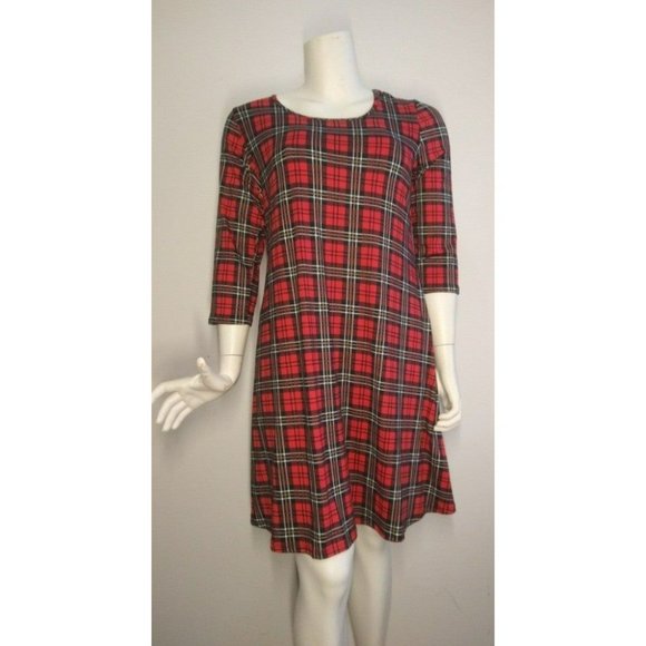 Casual Comfy Loungewear plaid tunic Dress Plus sizes 1X-2X-3X - Picture 8 of 10